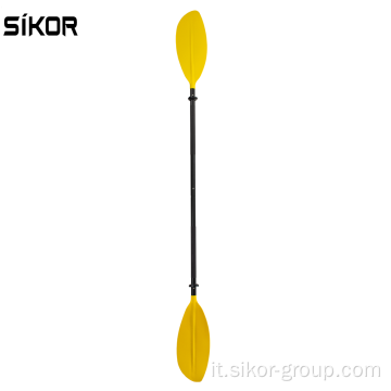 Sikor di alta qualità beyoung multiplo colore bella foglia kayak in lega paddle albero a 2 pezzi reti della barca per paddle kayak